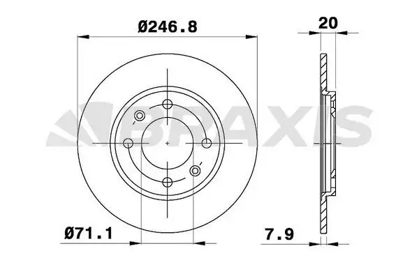 BRAXIS AE0649 Arka Fren Diski 4246H0