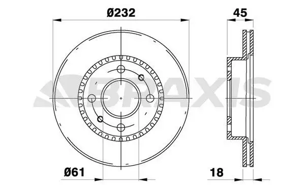 BRAXIS AE0655 Ön Fren Diski 402060M602