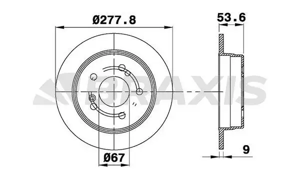 BRAXIS AE0673 Arka Fren Diski 5098066AA