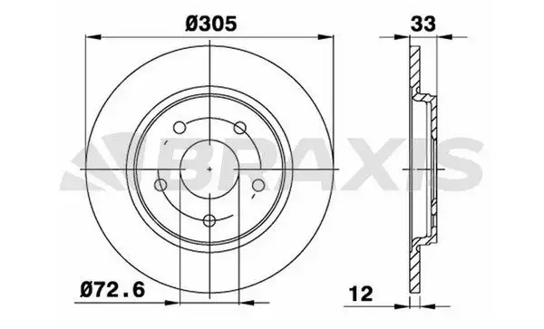 BRAXIS AE0676 Arka Fren Diski K04721996AB