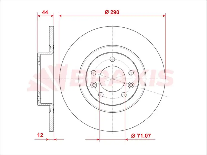 BRAXIS AE0811 Arka Fren Diski 4249G2