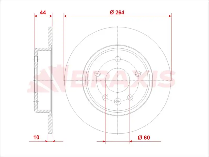 BRAXIS AE0933 Arka Fren Diski 13514612