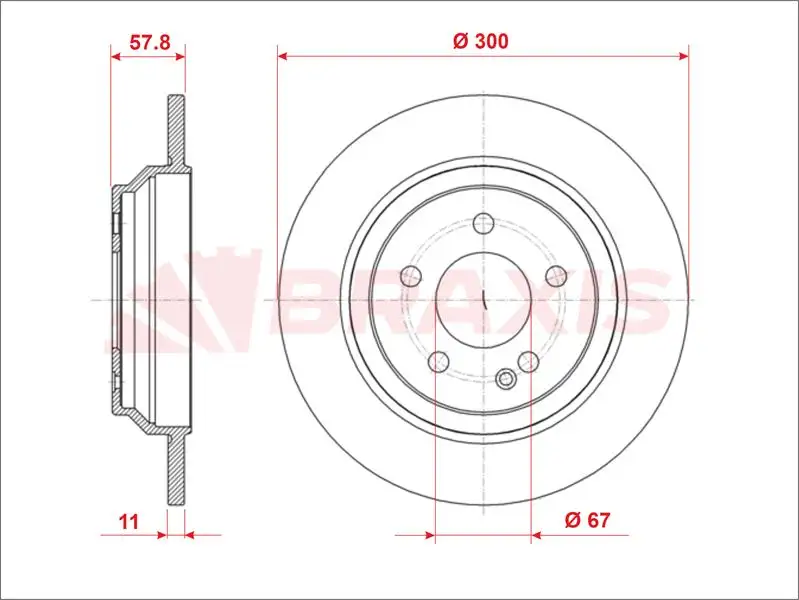 BRAXIS AE1013 Arka Fren Diski A4474230412