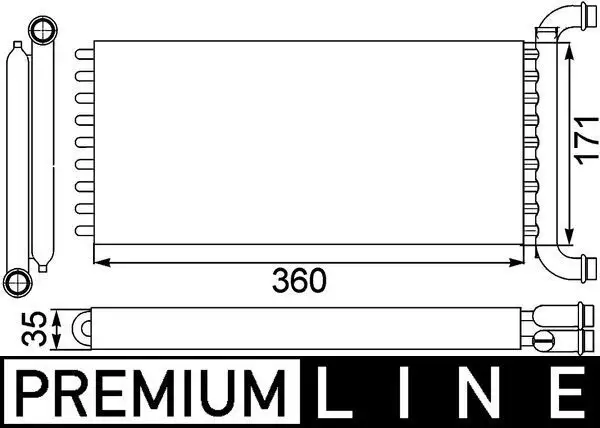 MAHLE AH166000P Kalorifer Radyatörü A0038358901