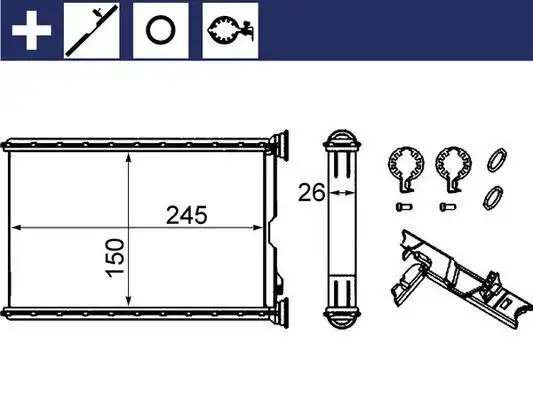 MAHLE AH242000S Kalorifer Radyatörü 64119128953