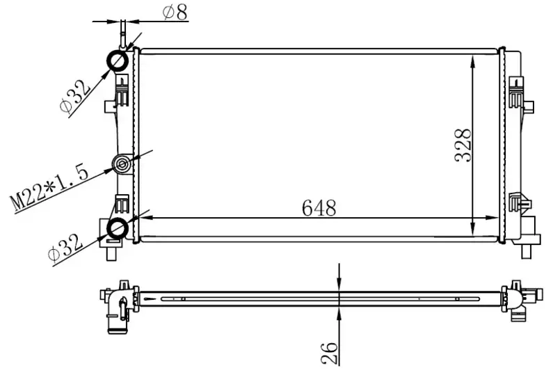 ORIS BAU063016 Radyatör 6R0121253