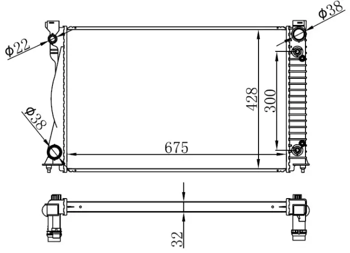 ORIS BAU064032 Radyatör 4F0121251P