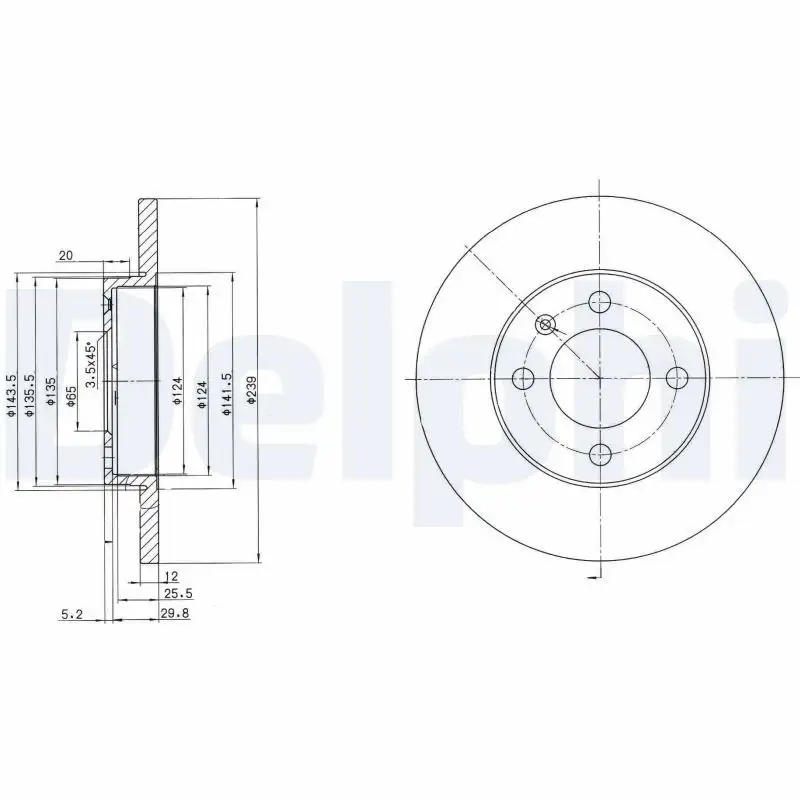 DELPHI BG2116 Ön Fren Diski