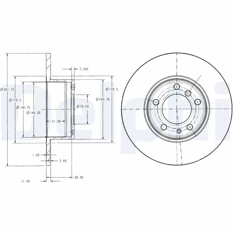 DELPHI BG2430 Ön Fren Diski 34111159898
