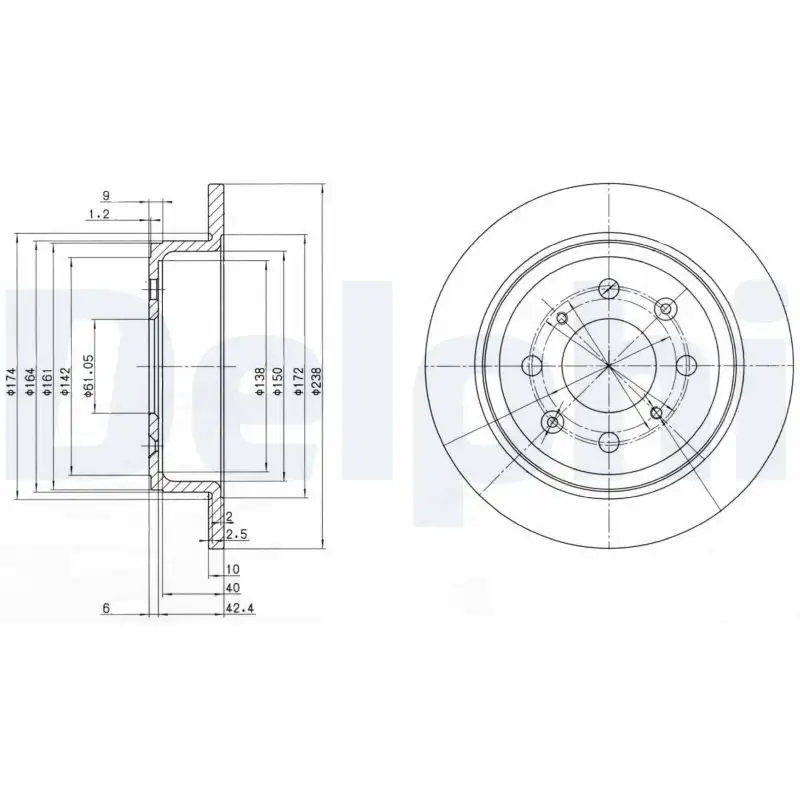 DELPHI BG2538 Arka Fren Diski