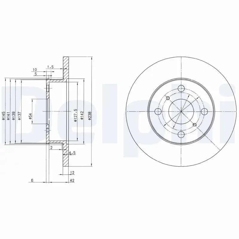DELPHI BG2597 Ön Fren Diski