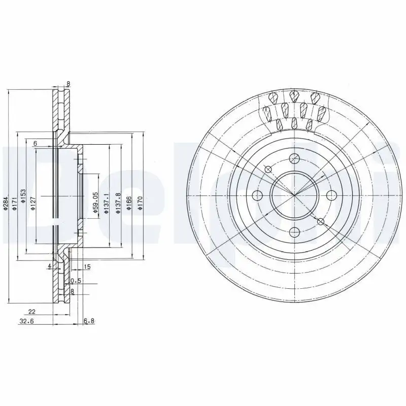 DELPHI BG2617 Ön Fren Diski