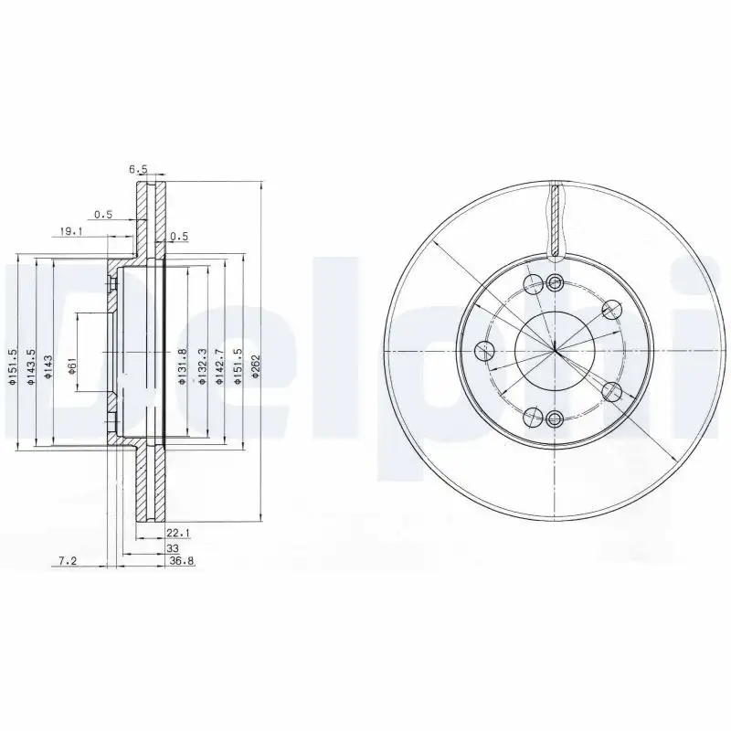 DELPHI BG2695 Ön Fren Diski