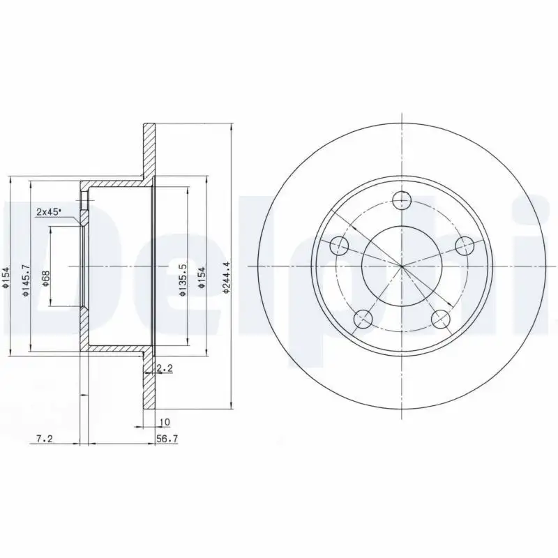 DELPHI BG2746 Arka Fren Diski