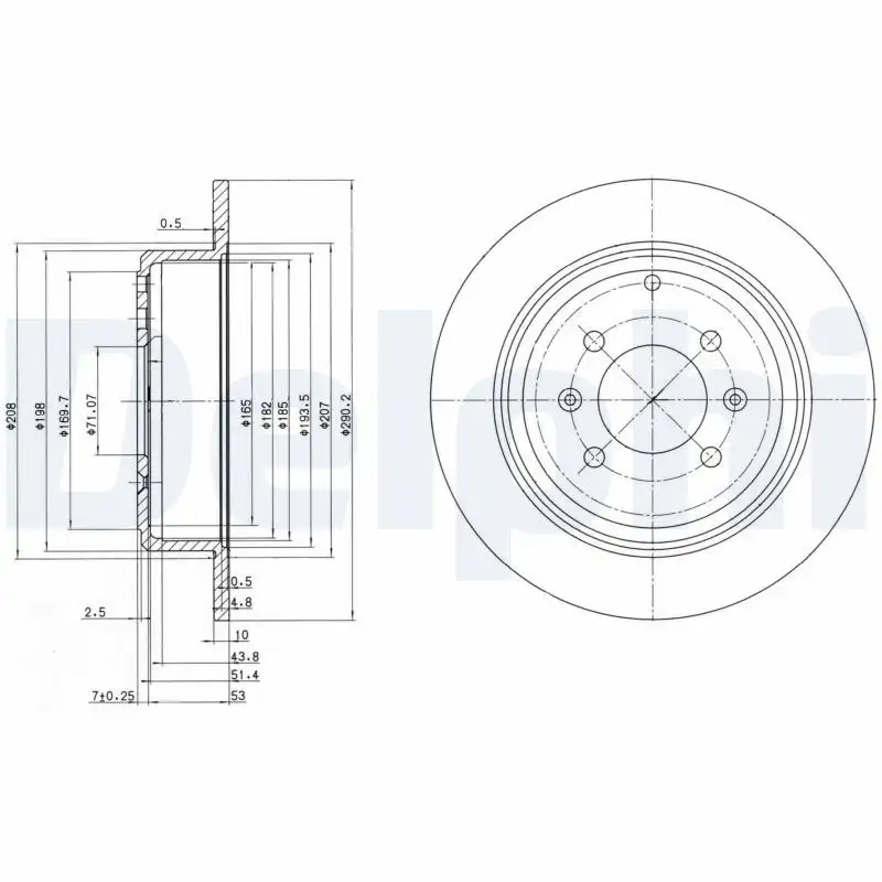 DELPHI BG2873 Arka Fren Diski