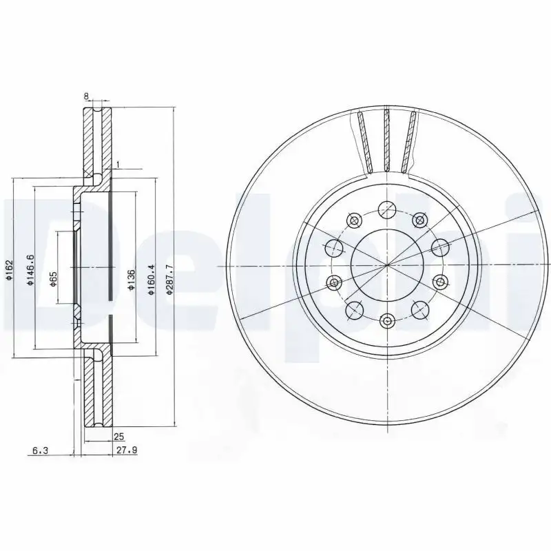 DELPHI BG3035C Ön Fren Diski