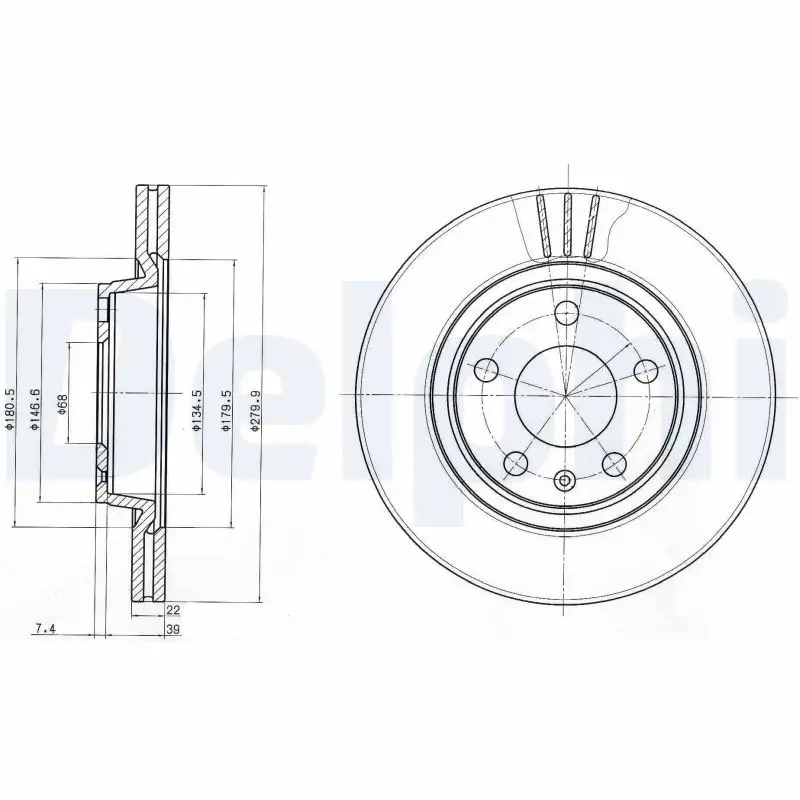 DELPHI BG3198 Ön Fren Diski
