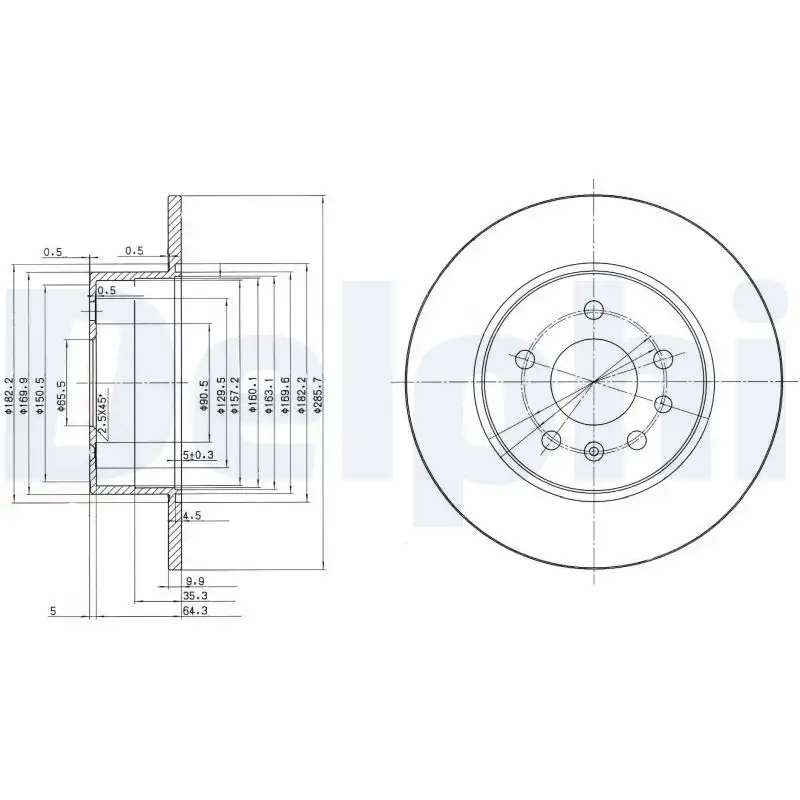 DELPHI BG3274 Arka Fren Diski