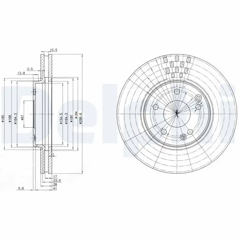 DELPHI BG3396 Ön Fren Diski