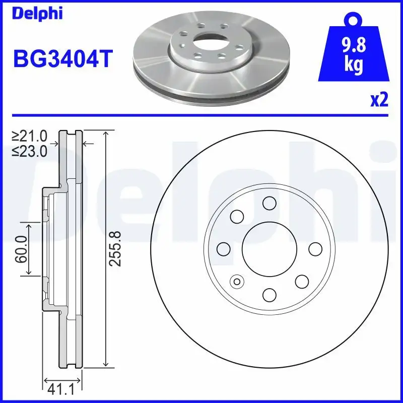 DELPHI BG3404T Ön Fren Diski