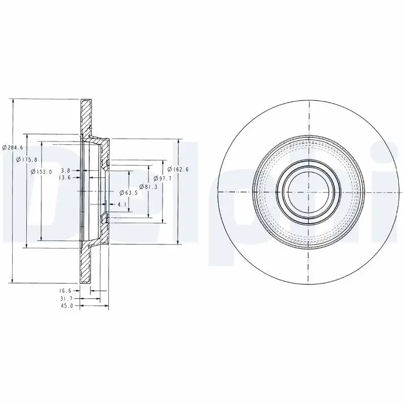 DELPHI BG3416 Arka Fren Diski