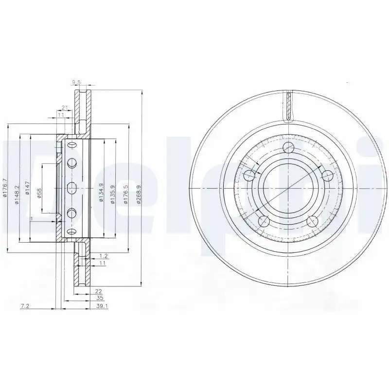 DELPHI BG3525 Arka Fren Diski 857615601