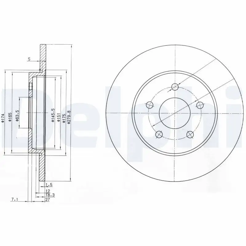 DELPHI BG3663C Arka Fren Diski