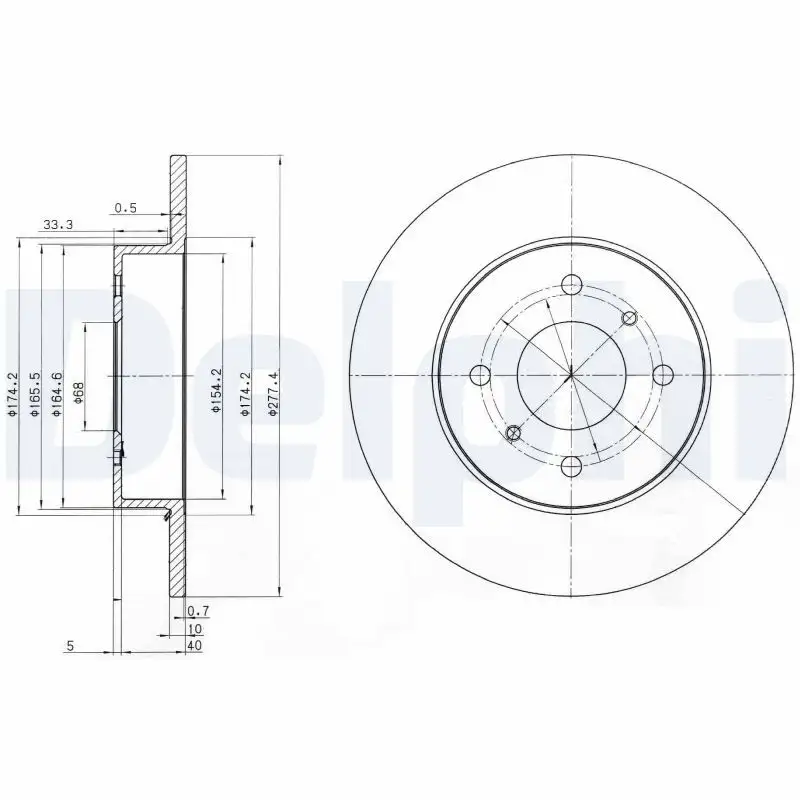 DELPHI BG3764 Arka Fren Diski 4320699J04