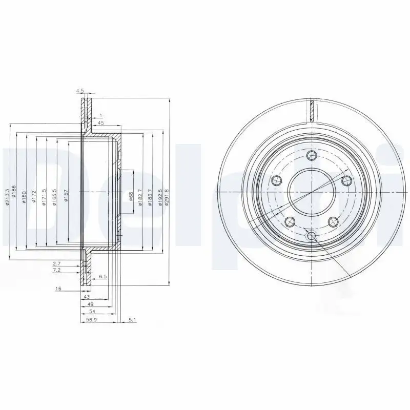 DELPHI BG3765C Arka Fren Diski
