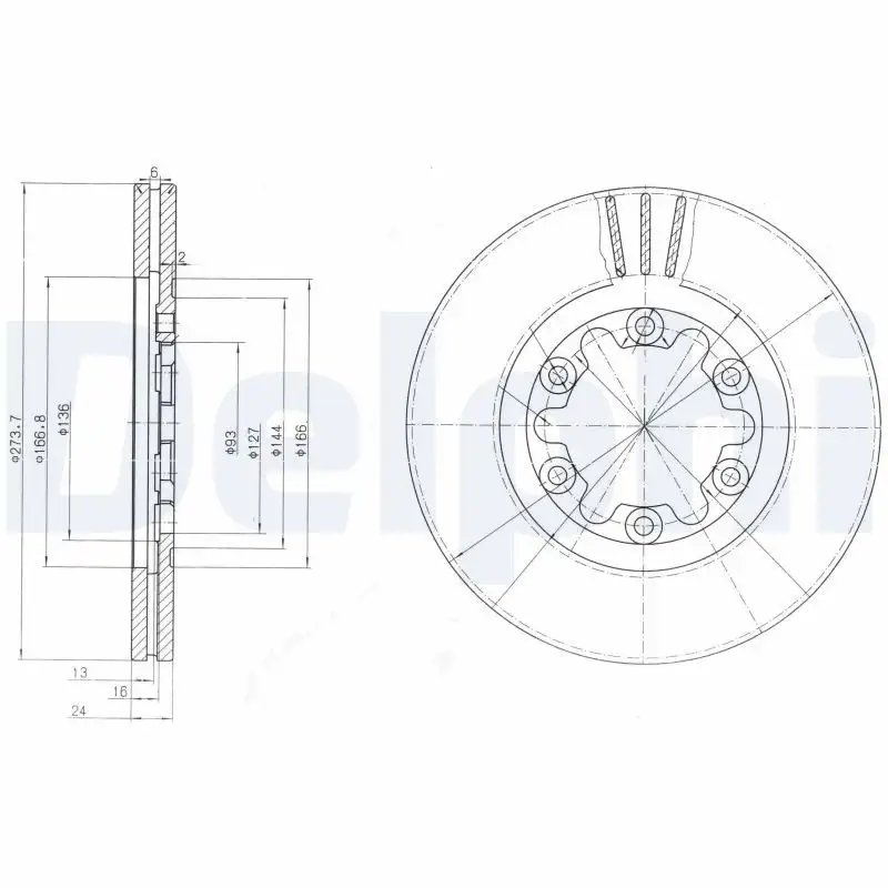 DELPHI BG3809 Ön Fren Diski