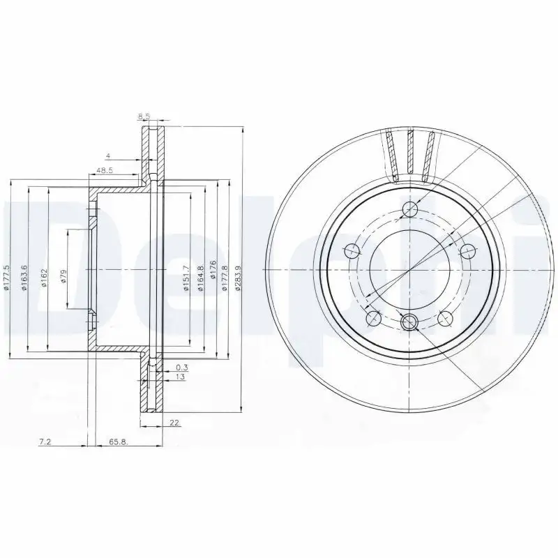 DELPHI BG3899C Ön Fren Diski 34116792215