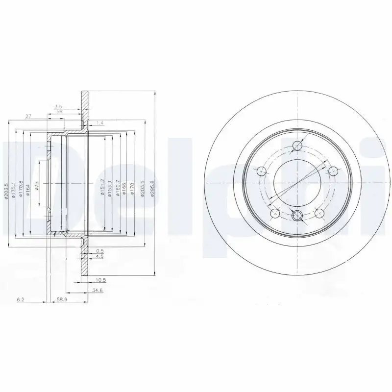 DELPHI BG3960 Arka Fren Diski