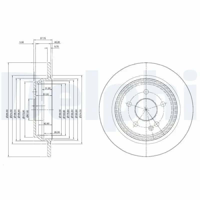 DELPHI BG3969 Arka Fren Diski A6394230112