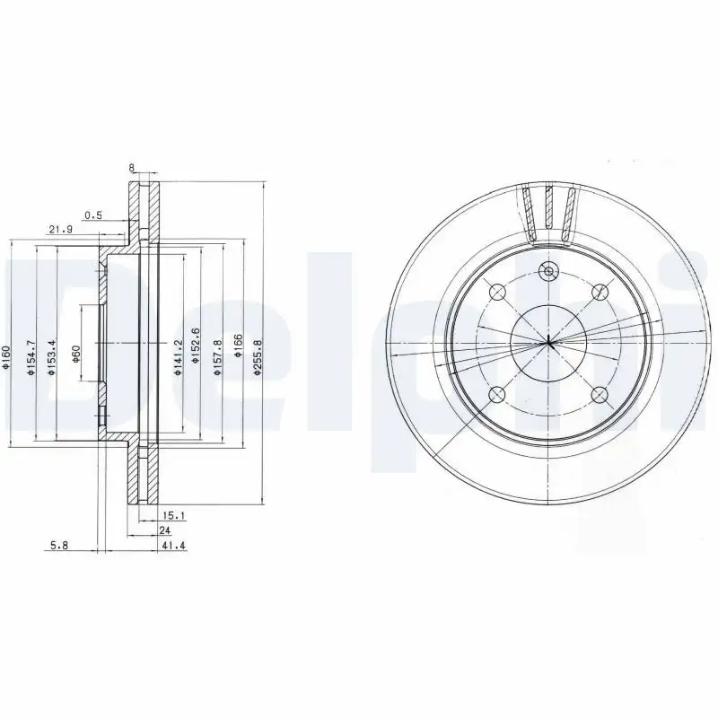 DELPHI BG4003 Ön Fren Diski 96549782