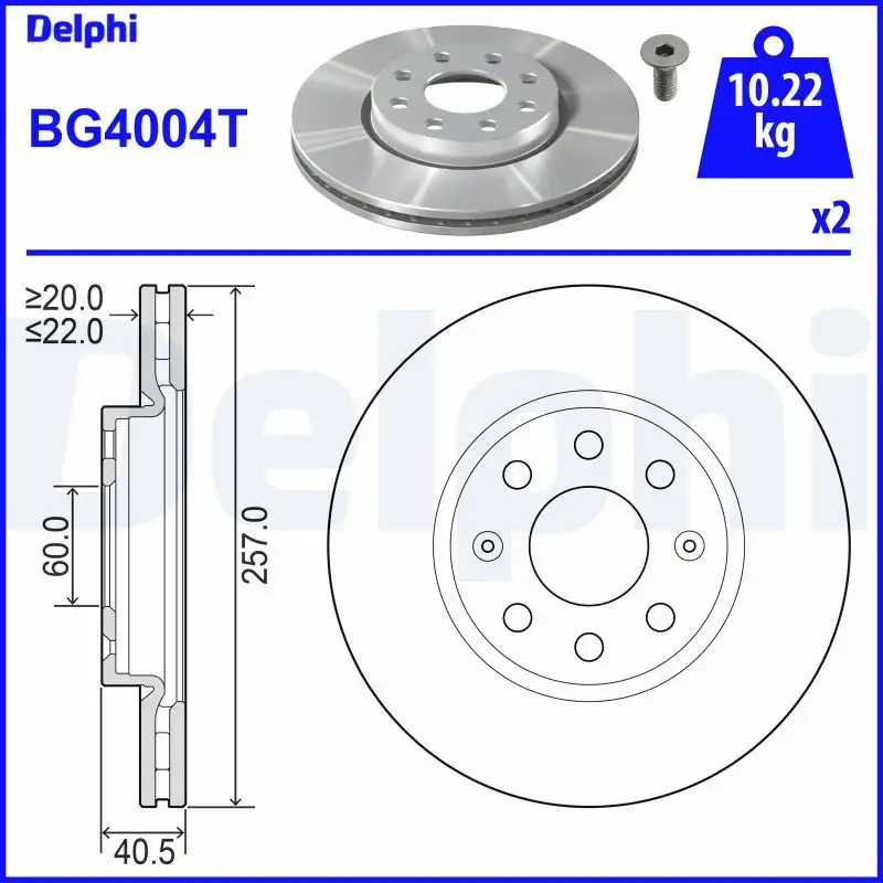 DELPHI BG4004T Ön Fren Diski