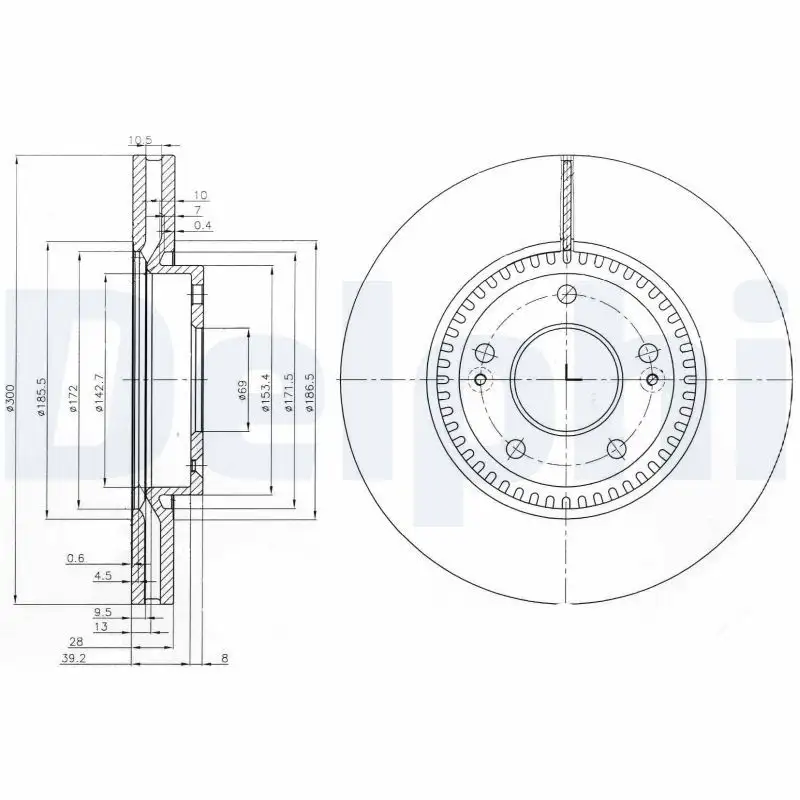DELPHI BG4011 Ön Fren Diski