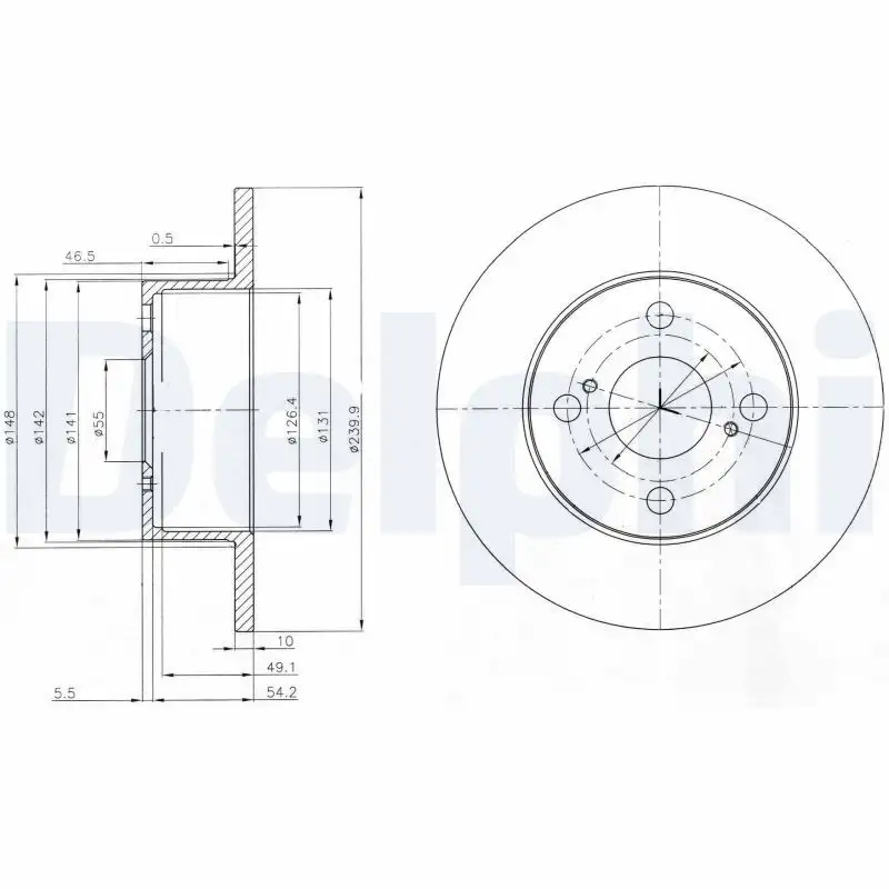 DELPHI BG4050 Arka Fren Diski 4243112190