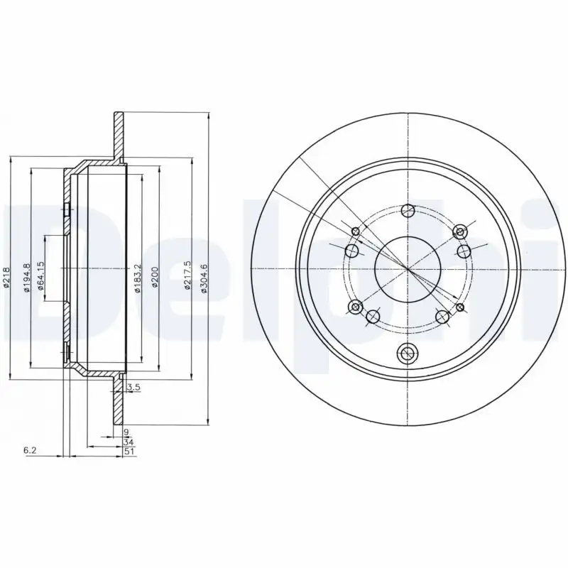 DELPHI BG4064C Arka Fren Diski