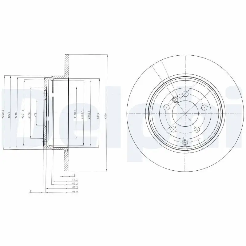 DELPHI BG4066 Arka Fren Diski SDB000211