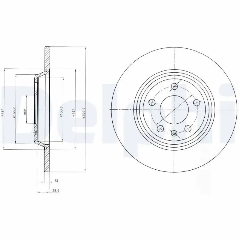 DELPHI BG4081C Arka Fren Diski