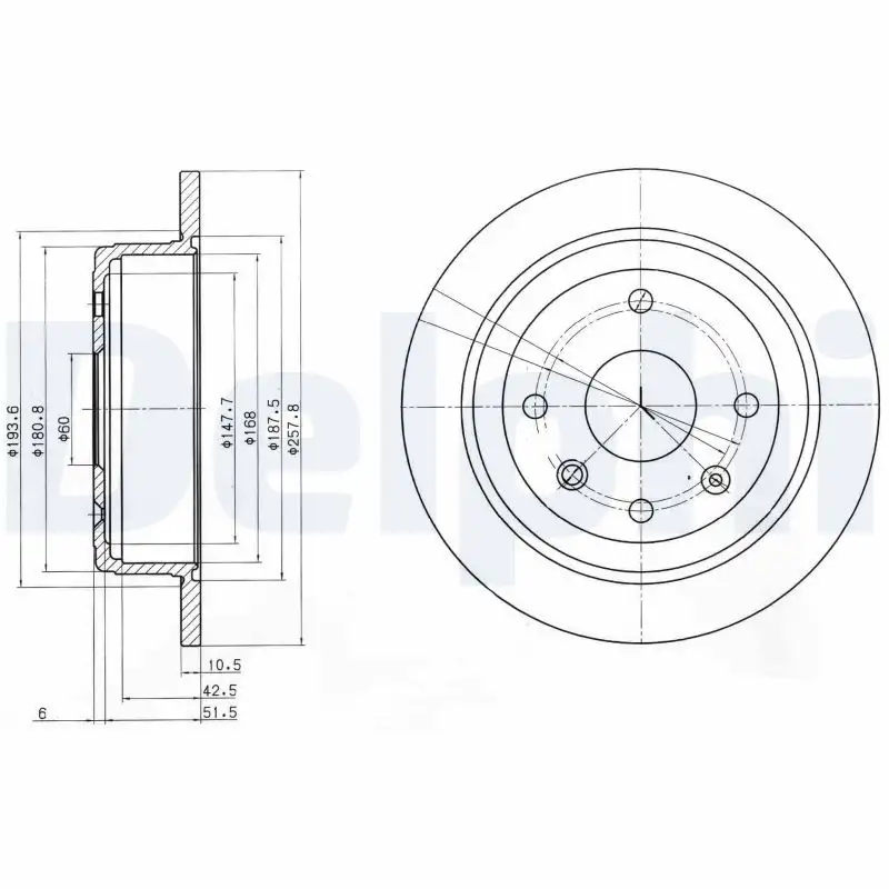 DELPHI BG4091 Arka Fren Diski 96549630