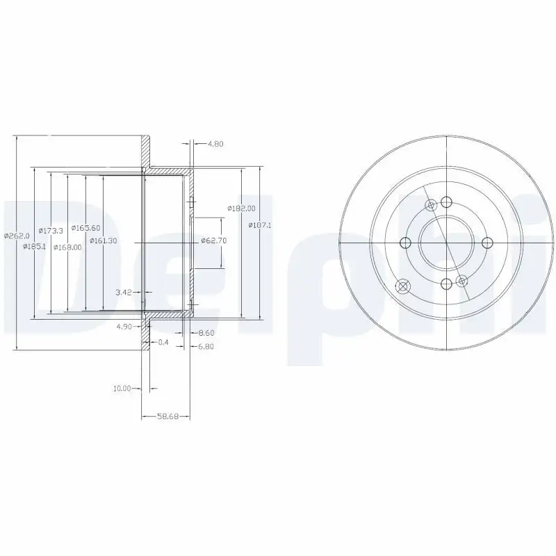 DELPHI BG4097 Arka Fren Diski 584111G300