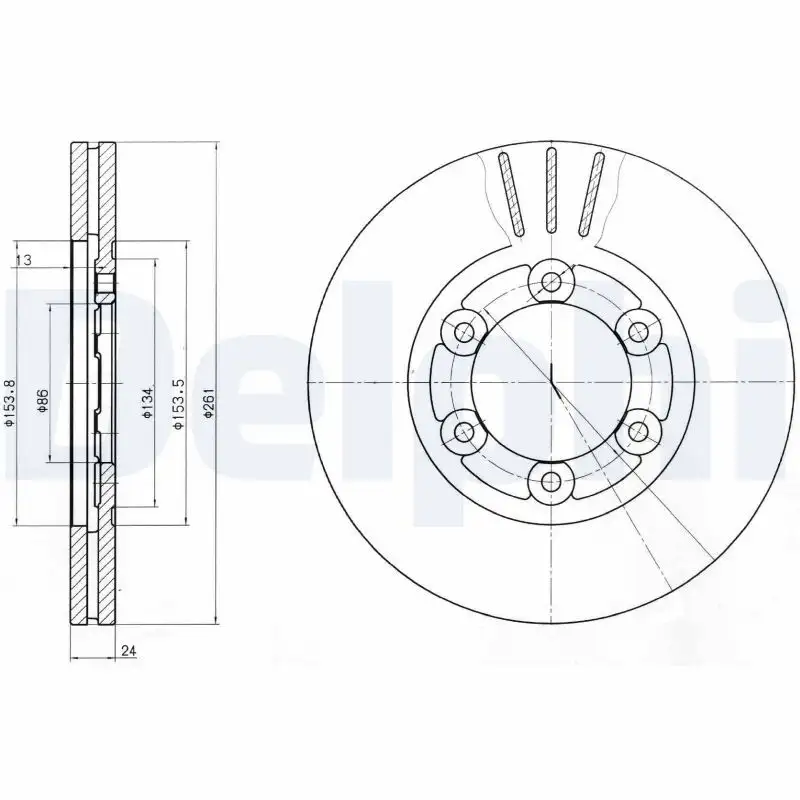 DELPHI BG4104 Ön Fren Diski 0K60A33251A