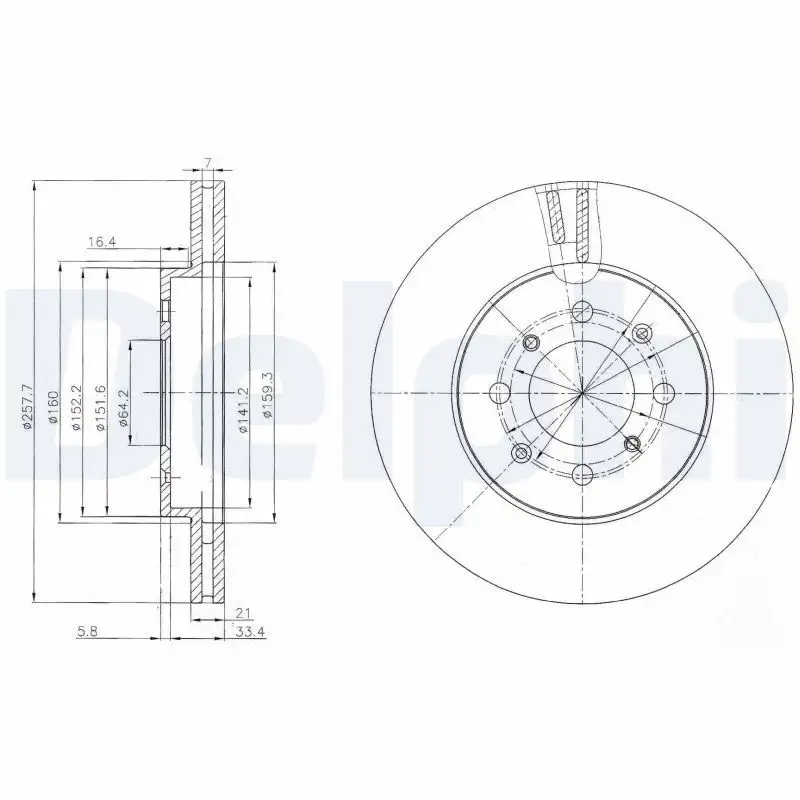 DELPHI BG4148C Ön Fren Diski 45251SAAG50