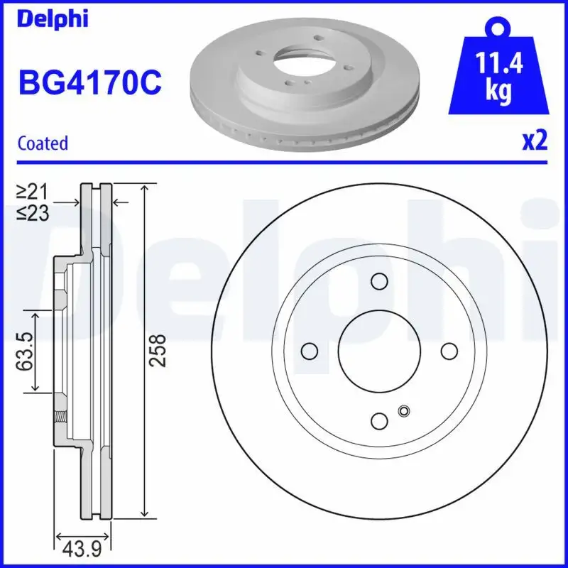 DELPHI BG4170C Ön Fren Diski