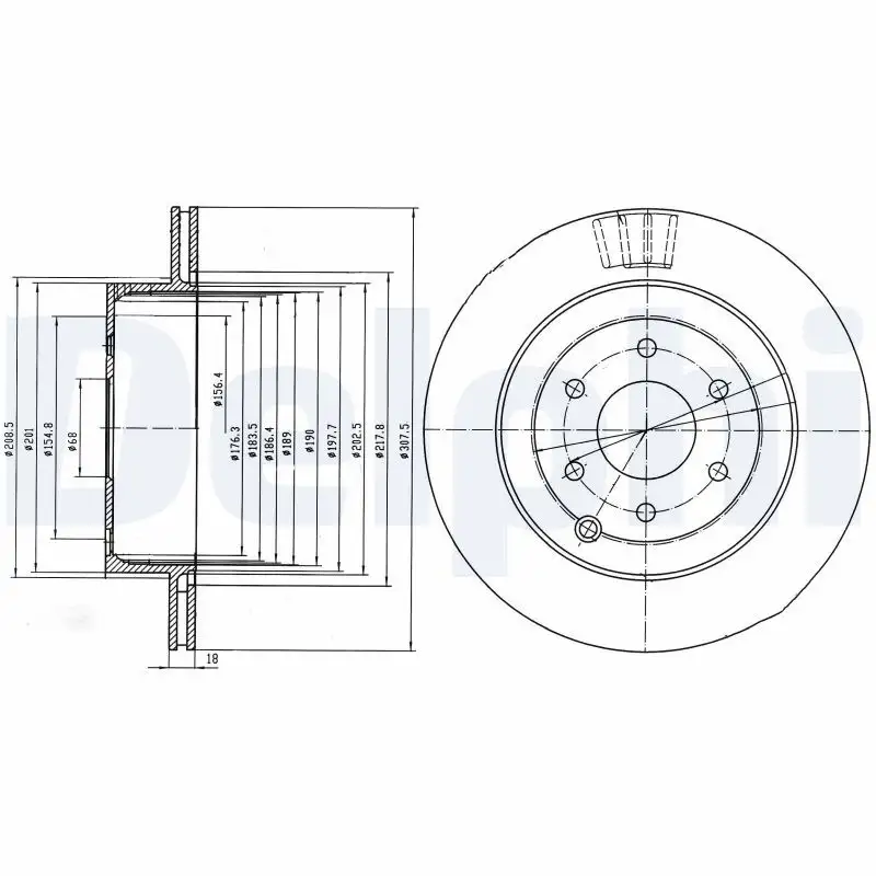 DELPHI BG4174 Arka Fren Diski 43206EB30A