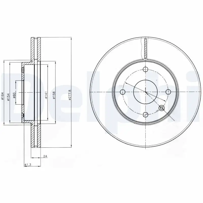 DELPHI BG4193 Ön Fren Diski 96329364