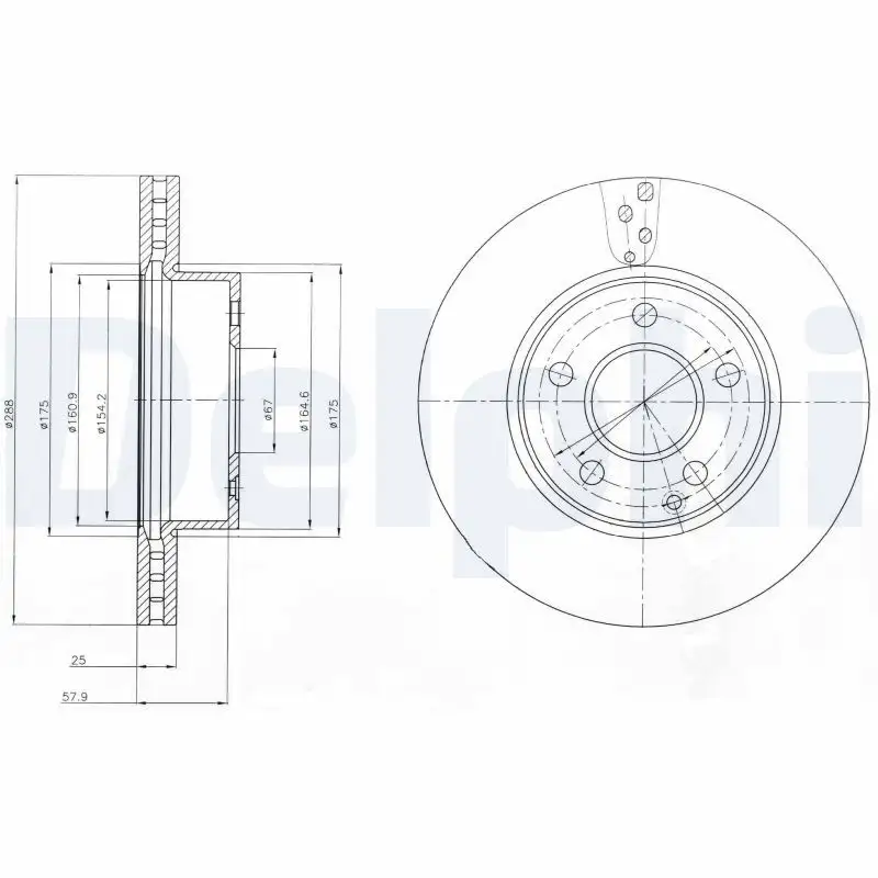 DELPHI BG4227C Ön Fren Diski A2044210012