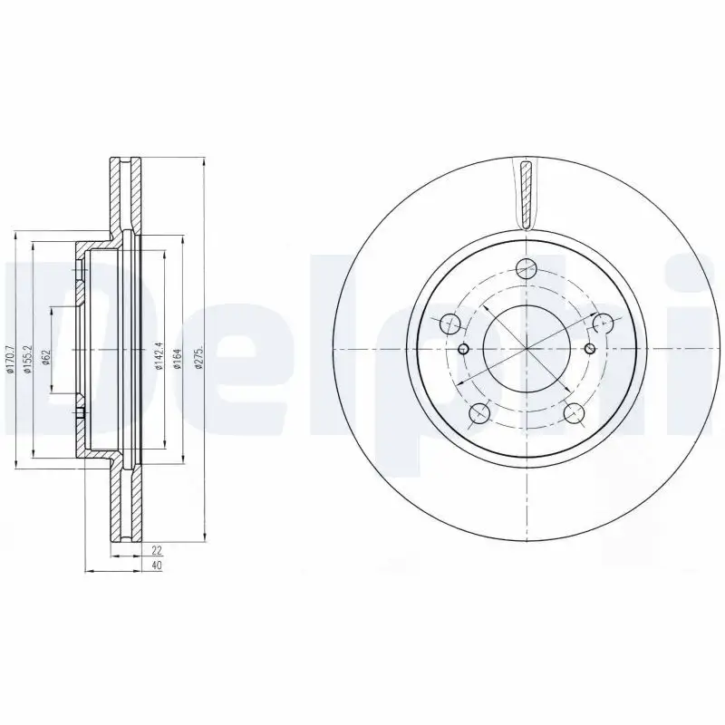 DELPHI BG4232 Ön Fren Diski 4351202360
