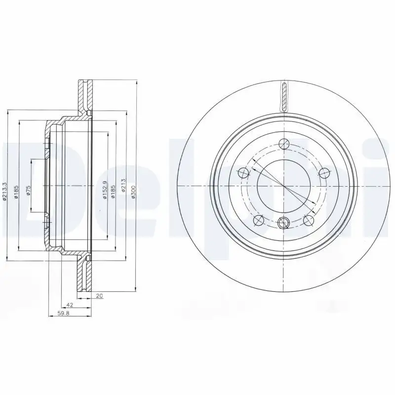 DELPHI BG4243C Arka Fren Diski 34216855008